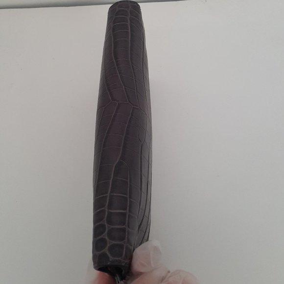 MICHAEL KORS JET SET CHARM LARGE WALLET ON A CHAIN BROWN  Leather Crocodile - Picture 8 of 16